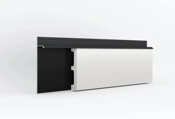 Скрытый плинтус LACONISTIQ REGULAR, под подсветку, черный МУАР RAL9005 (80х13х3000мм)